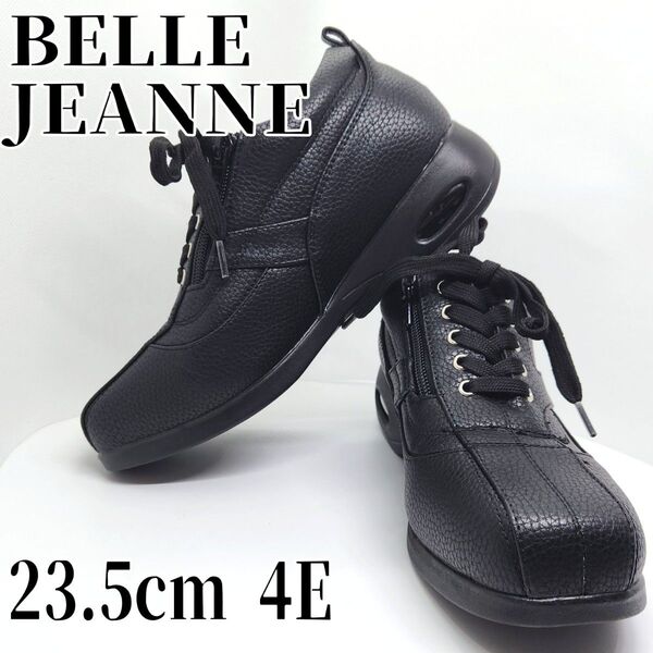 BELLE JEANNE ウォーキングシューズ 4E 幅広 23.5cm 黒