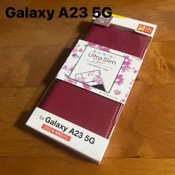 Galaxy A23 5G レザーケース 薄型 磁石付 ピンク SC-56C / SCG18 手帳ケース