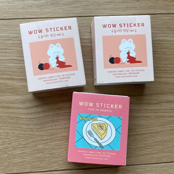 モノライク MONOLIKE WOWSTICKER ステッカー シール 韓国文具