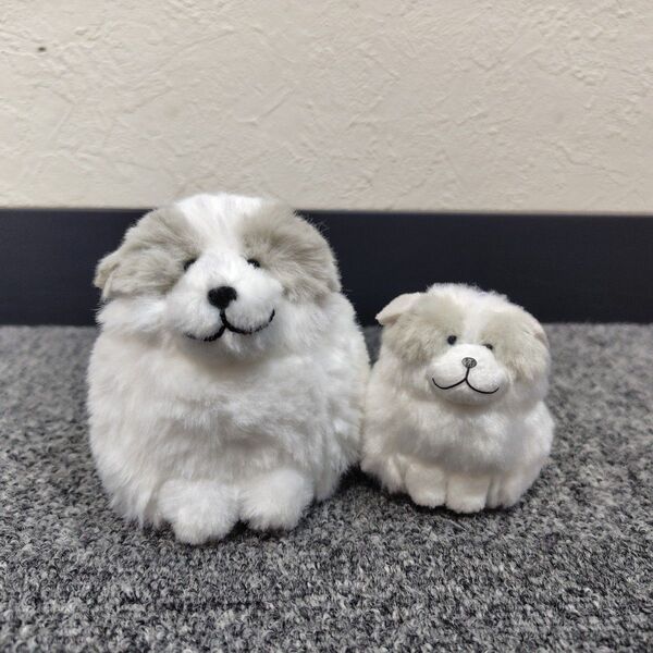 【むっちりグレートピレニーズ】ぬいぐるみキーホルダー ウルフカラーベーMLC&ファニーフェイスVMC
