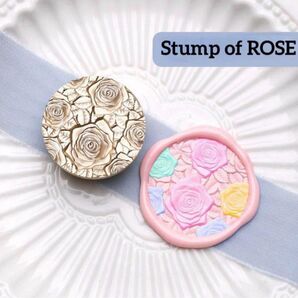 シーリングスタンプ シーリングワックス スタンプヘッド ローズ 薔薇 大きめ 華やか 上品 フラワー 花