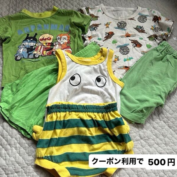 パジャマ 半袖 女の子 男の子 上下セット ルームウェア キッズ セットアップ トーマス アンパンマン ユニクロ 80cm 西松屋