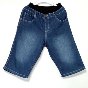 ハーフパンツ デニム ネイビー系 ショートパンツ ジュニア 150 ジーンズ 短パン デニムパンツ