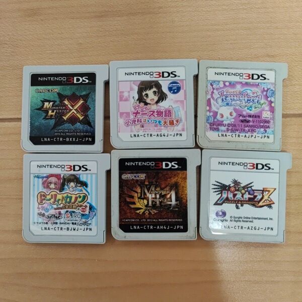 3DS ソフト 6個セット モンハン ジュエルペット ナース物語 パズドラZ ドーリィカノン