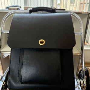 【良品】HERZ × 土屋鞄 本革 ランドセル型リュック ブラック レザー ユニセックス