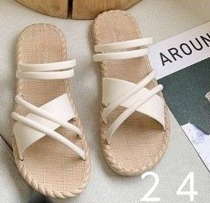 サンダル 24 レディース 夏サンダル ペッタンコ サマーサンダル 美脚 ベルトデザイン サマーシューズ グラディエーター