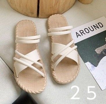 サンダル 25 レディース 夏サンダル ペッタンコ サマーサンダル 美脚 ベルトデザイン サマーシューズ グラディエーター