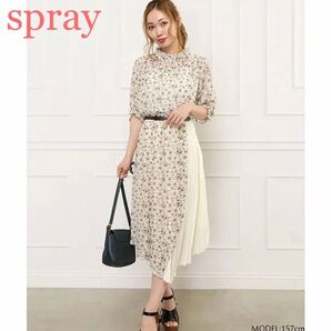 新品未使用spray スプレイ レディース 花柄 ワンピース 半袖ワンピース 半袖