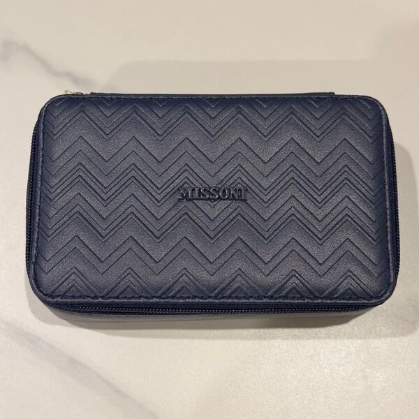 MISSONI ミッソーニ デルタ航空 ビジネスクラス アメニティ ポーチ ネイビー