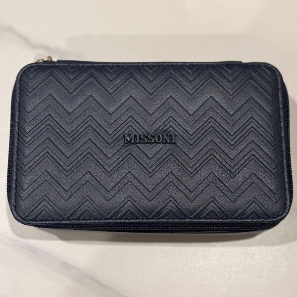 MISSONI ミッソーニ デルタ航空 ビジネスクラス アメニティ ポーチ ネイビー 新品未開封