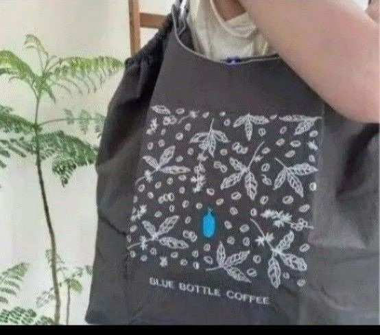 Ball&Chain ブルーボトル コーヒー 刺繍バッグ エコバッグ ボールアンドチェーン 青ボトル Мサイズ