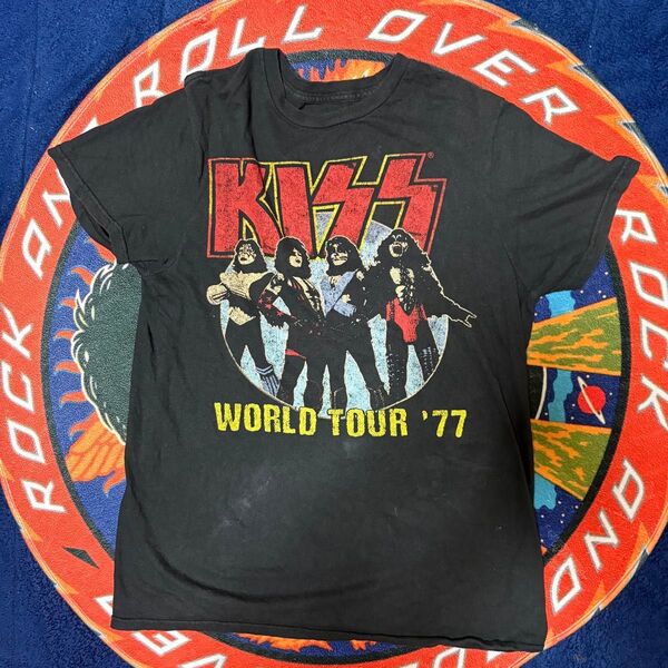 KISS Tシャツ WORLD TOUR '77 バンドTシャツ サイズS