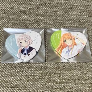 学園アイドルマスター ハート型缶バッジ 葛城リーリヤ 紫雲清夏 2点セット