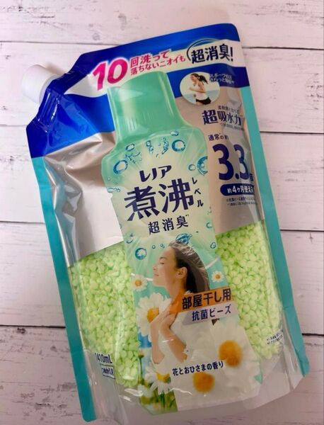 レノア煮沸レベル消臭抗菌ビーズ部屋干し花とおひさまの香り超特大1410mL
