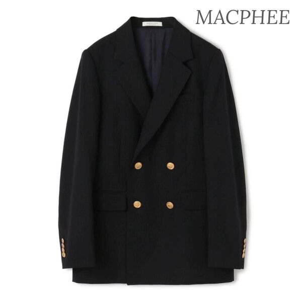 MACPHEE マカフィー ビンテージギャバジン ダブルブレストジャケット 36 テーラードジャケット ブレザー 紺ブレ ネイビー