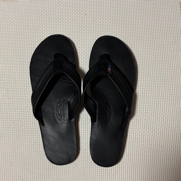 未使用級 RAINBOW SANDALS レインボーサンダル 黒 25cm ブラック