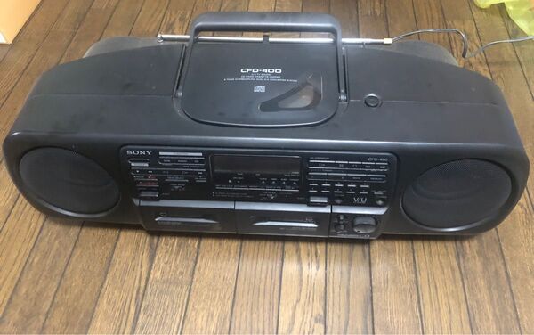 SONY CDラジオカセット ジャンク CDラジカセ ソニー ドデカホーン CFD-400 昭和