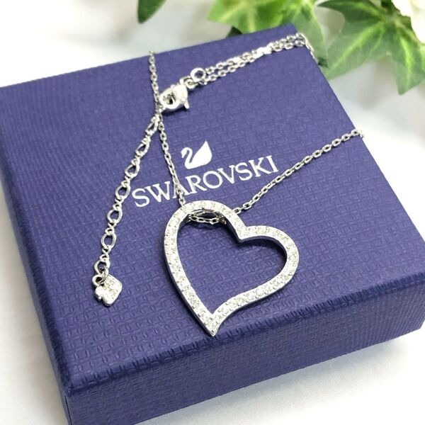 SWAROVSKI スワロフスキー ネックレス ハート ラインストーン シルバー