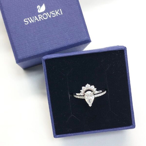 極美品 SWAROVSKI リング 指輪 2本セット シルバー サイズ52