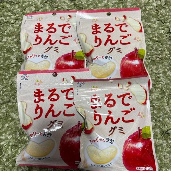 新品未開封 不二家 fujiya まるでりんごグミ 4袋セット