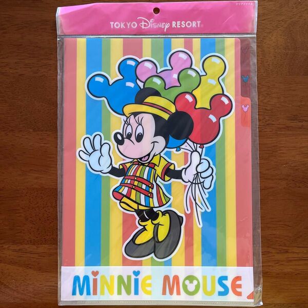 ディズニーリゾート ミニーバルーン クリアファイル 値下げ×