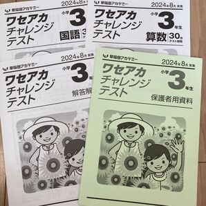 ワセアカチャレンジテスト小学3年生 2024年8月 早稲田アカデミー