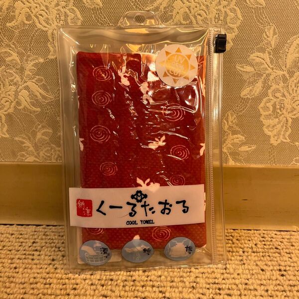 丸和貿易 小江戸クールタオル/4008713-01 金魚 UVカット 熱中症対策