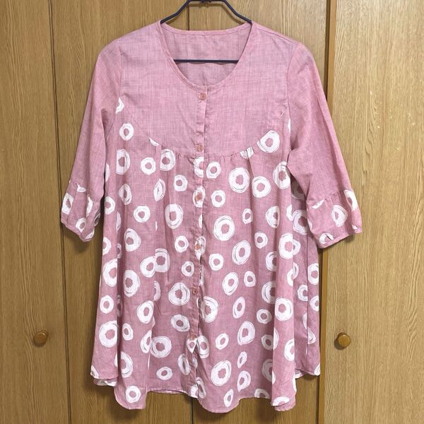 hanahan チュニック ワンピース 七分袖 M〜Lサイズ