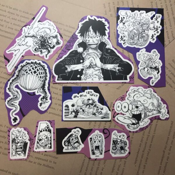 ワンピース ウォールステッカー ニカ ルフィ ロー カイドウ セット ONEPIECE シール ギア5
