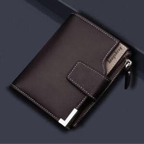 財布 2つ折り カードケース コンパクト ミニ財布 小銭入れ メンズ 軽量 小さめ ダークブラウン