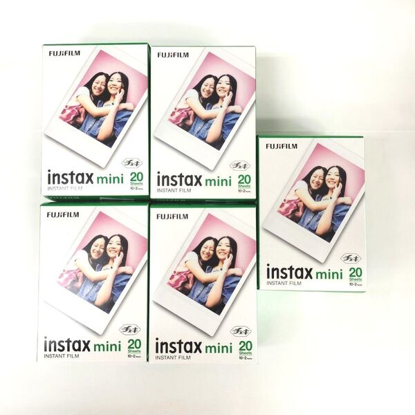 チェキフィルム instax mini 100枚 (20枚x5箱)インスタントカメラ チェキ 富士 フイルム 未使用新品