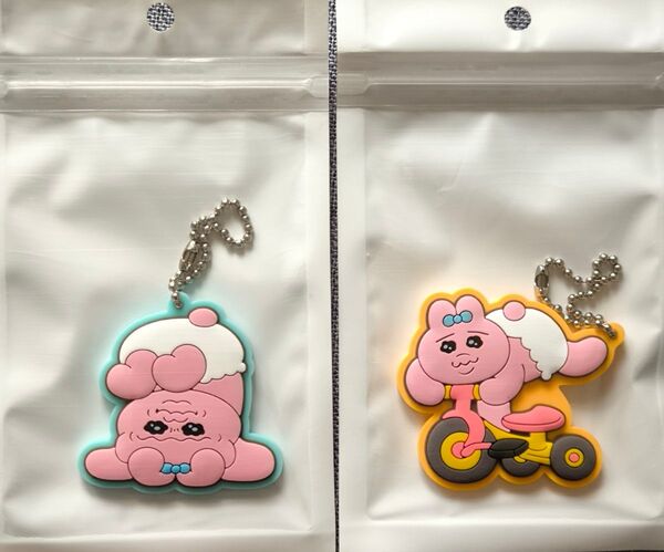 2個セット★おぱんちゅうさぎ ラバマスグミ ボールチェーン付き キーホルダー