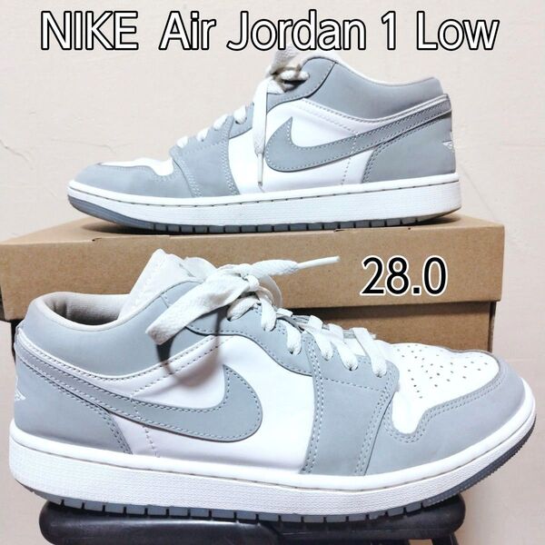NIKE ナイキ エアジョーダン1ロー ウルフグレー 28.0cm Air Jordan 1 Low DC0774-105