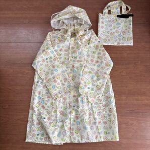 【中古】すみっコぐらし レインコート カッパ 子供用130cm イエロー