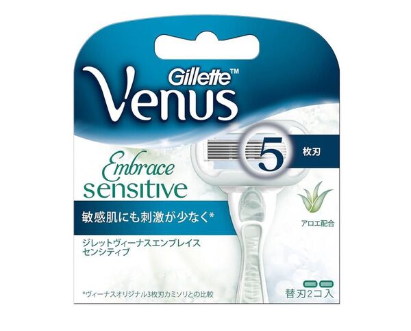 Gillette Venus ヴィーナス カミソリ 剃刀 女性用 敏感肌向け エンブレイスセンシティブ 替刃2個入