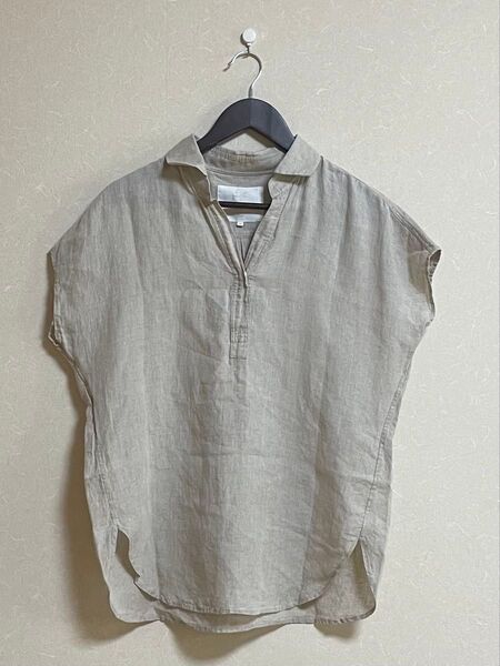 23区 LIBECO リネンスキッパーブラウス 半袖 サイズ38