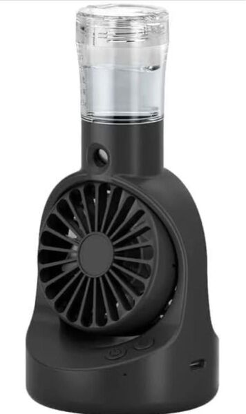 携帯扇風機 ハンディファン 冷風扇 冷風機 静音 節電 type-C充電式 小型 卓上冷風扇 4段階風量調節 7枚羽根 噴霧 送風