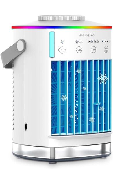 冷風機 冷風扇 冷風扇風機 強力な風速・力強い風感・USB-C接続・4段階風速調整
