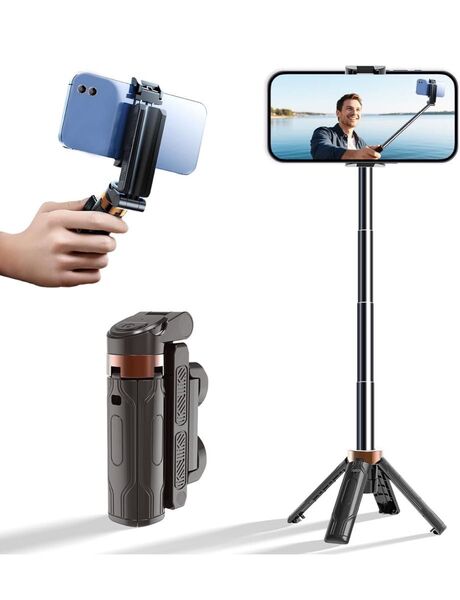 自撮り棒 【業界超ミニ・四脚安定】 スマホスタンド スマホ 三脚 じどり棒 軽量 セルカ棒 コンパクト 11cm収納サイズ