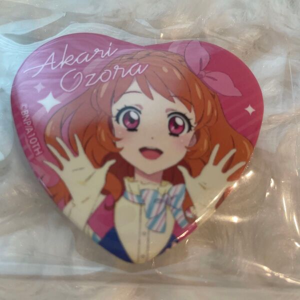 アイカツ! キラッキラ 大空あかり ハート缶バッジ