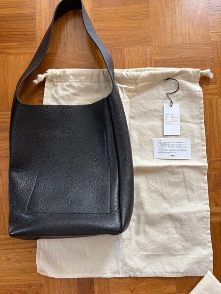Aeta アエタ ショルダーバッグLEATHER BAG ブラック レザーバッグ