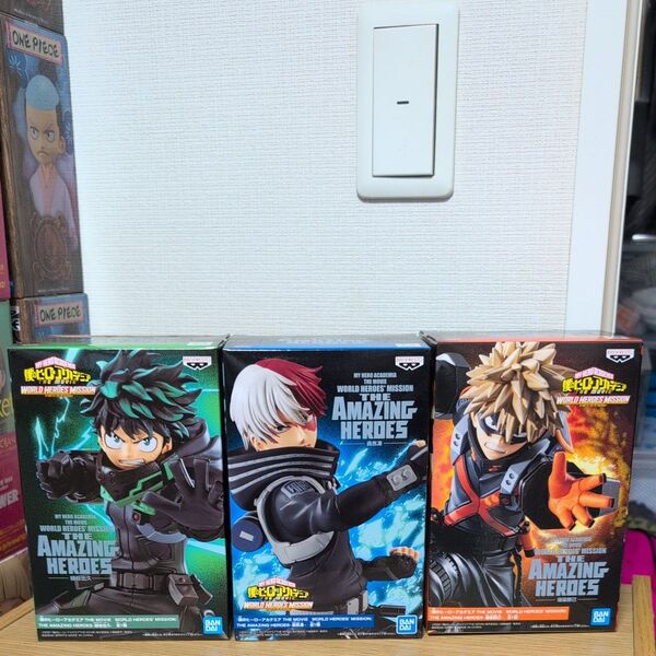 僕のヒーローアカデミア THE AMAZING HEROES 緑谷出久、轟焦凍、爆豪勝己 フィギュア ヒロアカ
