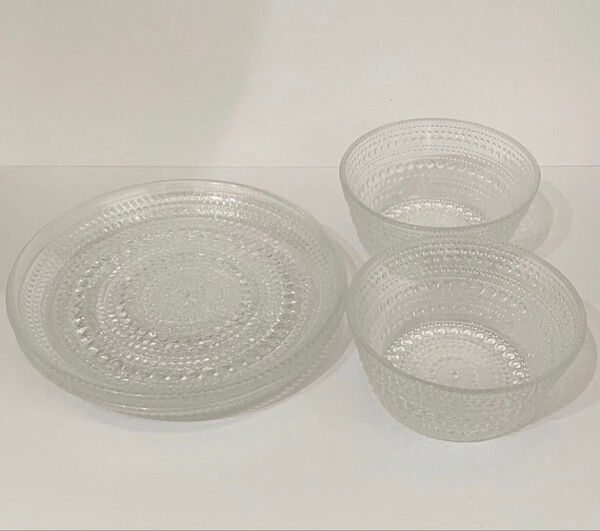 イッタラ カステヘルミ ボウル クリア iittala ガラス プレート 4点