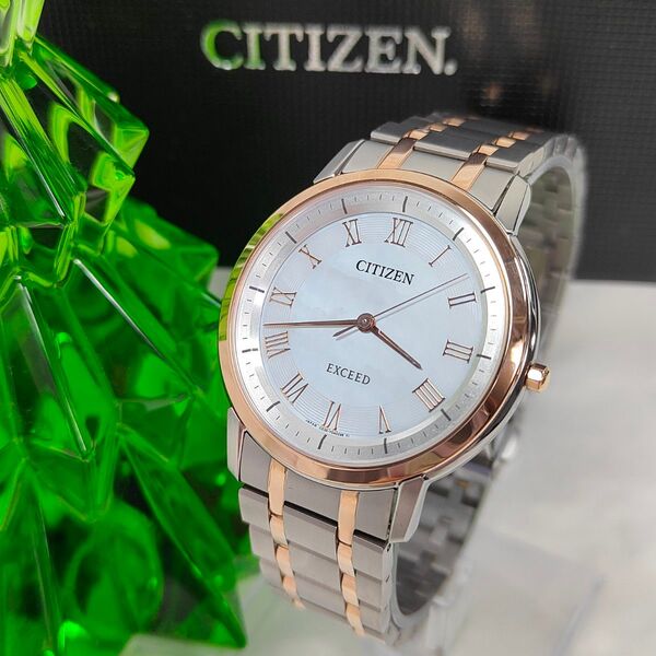 【美品】シチズン エクシード AR4004-71D メンズ腕時計 エコ・ドライブ チタン CITIZEN EXCEED