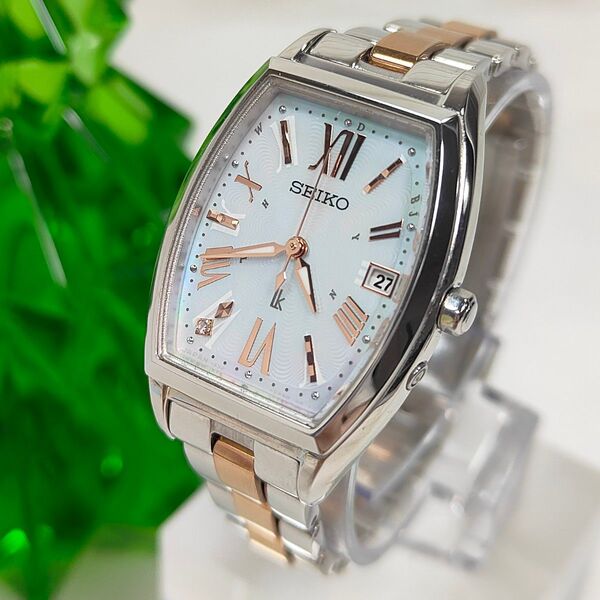 SEIKO ルキア 腕時計 1B32-0AA0 電波ソーラー トノー コンビ セイコー LUKIA 稼働