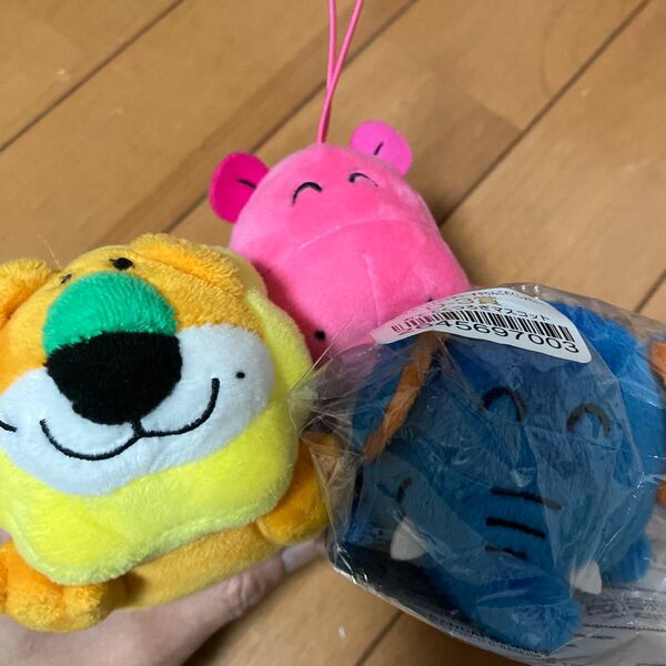 たべっ子どうぶつ マスコットぬいぐるみ ライオン カバ ゾウ
