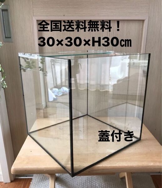 kotobuki LEGLASSスクエアガラス水槽 30×30×H30㎝ 蓋付き