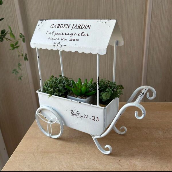 アイアン多肉植物鉢プランターラック ガーデン雑貨 花くるま オブジェインテリア