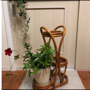 ラタン花台 ラタン籐 ラタンフラワースタンド 天然素材ナチュラル インテリア