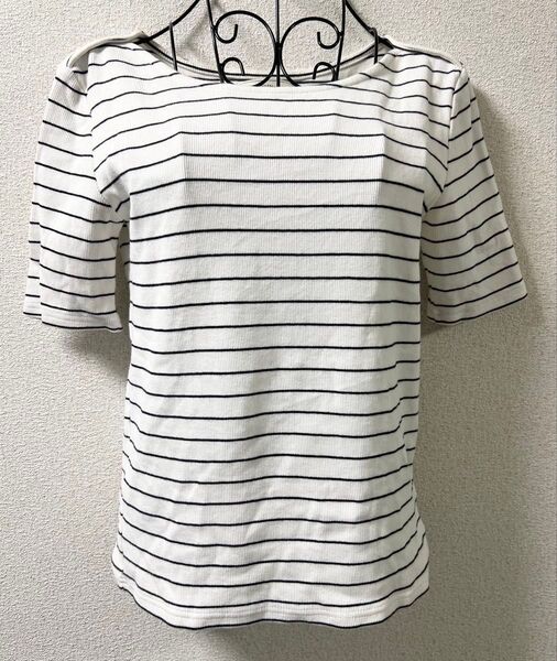 【極美品】Ungrid リブボーダーカットソー ボートネック 完売品